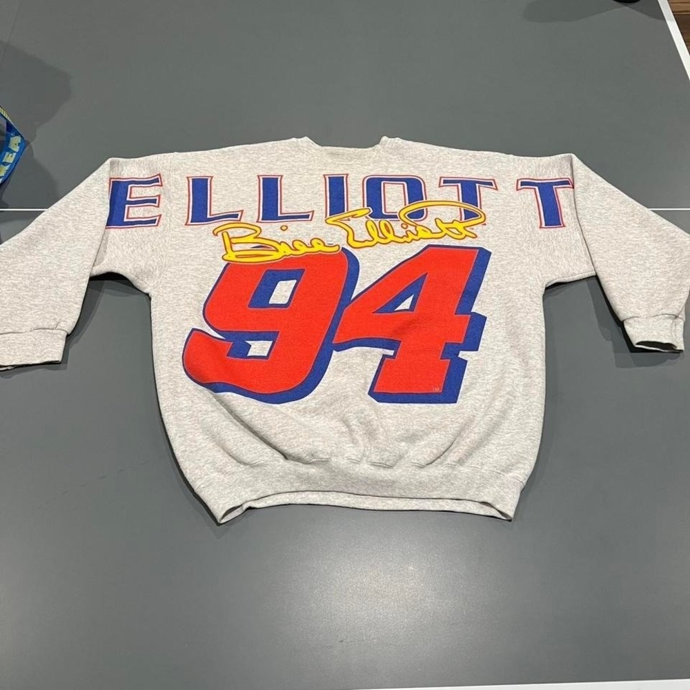 Vintage 1990s‎ bill Elliot McDonalds nascar spellout sweatshirt  Tultex Size XL